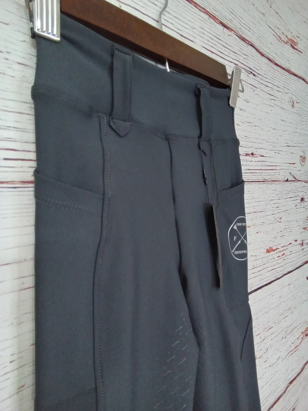 NWT Free Ride Equestrian Kids Full Seat Riding Breeches Black Size 8-9
